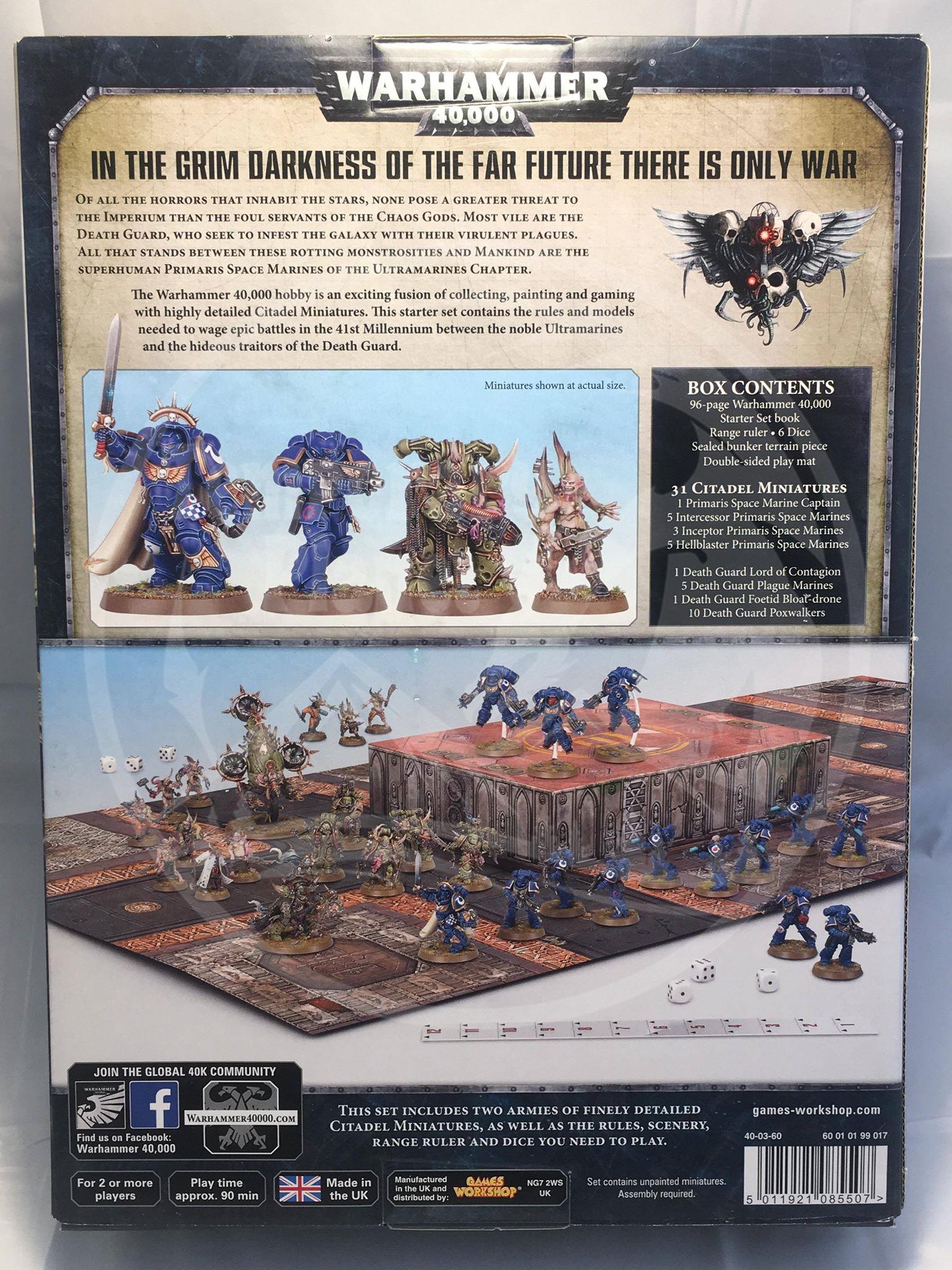 Warhammer 40K Starter Set Know No Fear - Death Guard and Space